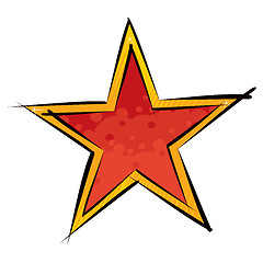 Image showing Red and orange star illustration