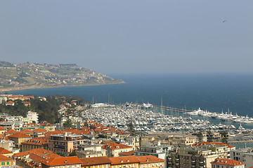 Image showing Port of Sanremo (San Remo) on Italian Riviera, Imperia, Liguria,