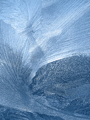 Image showing Beautiful ice pattern and sunlight