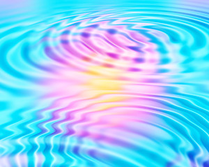 Image showing Colorful background with abstract circular ripples pattern