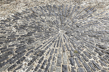 Image showing Closeup of patterned walkway texture