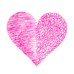 Image showing Abstract bright heart on white background