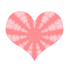 Image showing Pink heart with abstract pattern