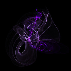 Image showing Abstract lilac fume shapes background