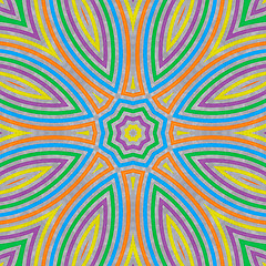 Image showing Abstract concentric pattern from colorful lines