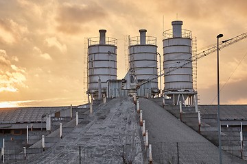 Image showing Industrial silo structures
