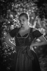 Image showing Bavarian girl in costume