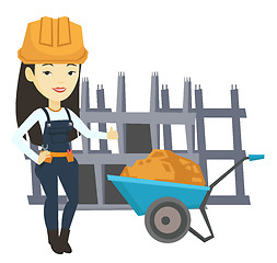 Image showing Builder giving thumb up vector illustration.