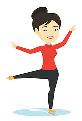 Image showing Female figure skater vector illustration.