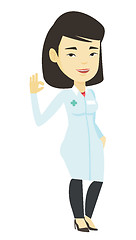 Image showing Doctor showing ok sign vector illustration.