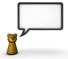 Image showing bear and speech bubble