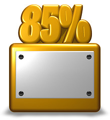 Image showing golden number and percent symbol