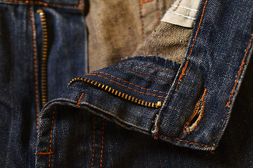 Image showing Denim jeans with fashion design.