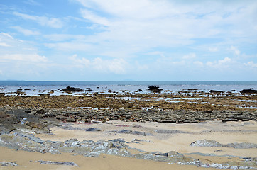 Image showing Landscape of rocky beach