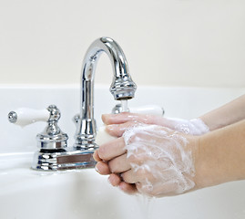 Image showing Washing hands