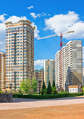 Image showing Modern Housing Estate In The New District Under Construction