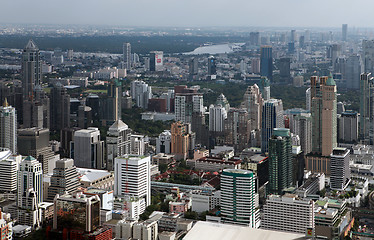 Image showing Bird eye view of Bangkok city 