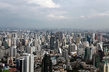 Image showing Bird eye view of Bangkok skyscrapers