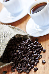 Image showing Coffee beans and espresso