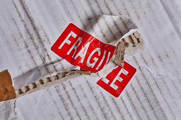 Image showing Fragile stamp closeup