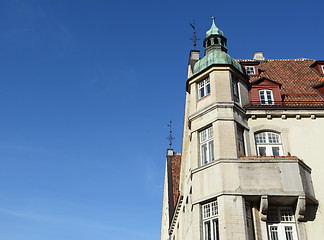 Image showing Turreted corner of the Polish Embassy in Tallinn, Estonia