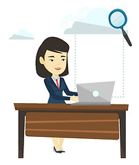 Image showing Cloud computing technology vector illustration.