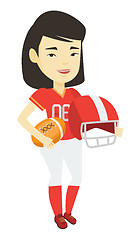 Image showing Rugby player vector illustration.