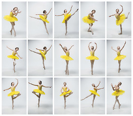 Image showing Young classical dancer on white background.