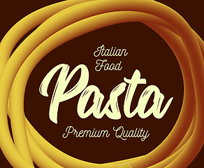 Image showing Vector pasta. Traditional dish of Italian cuisine