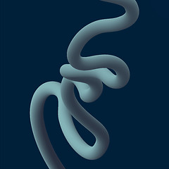 Image showing Abstract fluid line. Gradient flow design. Vector