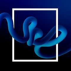 Image showing Abstract fluid line. Gradient flow design. Vector