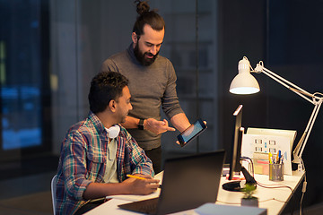 Image showing creative team with tablet pc working at office