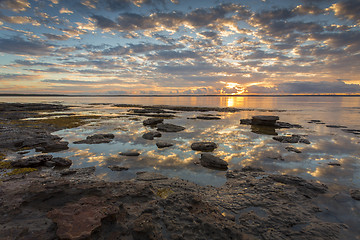 Image showing BEautiful sunrise across the Bay