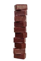 Image showing Chocolates stack