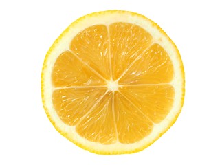 Image showing Lemon slice on white