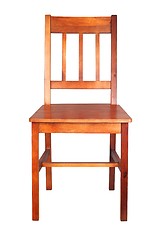 Image showing Wooden chair on white