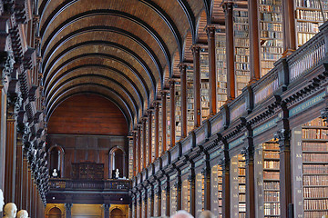 Image showing The Long Room in The Old Library, Trinity College, Dublin, Irela