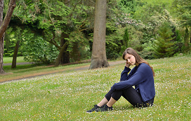 Image showing Teen girl in park