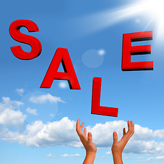 Image showing Catching Sale Word As Symbol for Discounts And Promotions