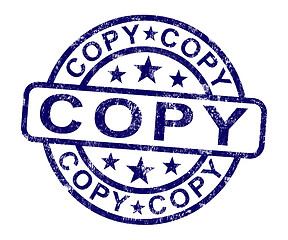 Image showing Copy Stamp Shows Duplicate Replicate Or Reproduce