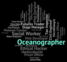 Image showing Oceanographer Job Shows Experts Hire And Work