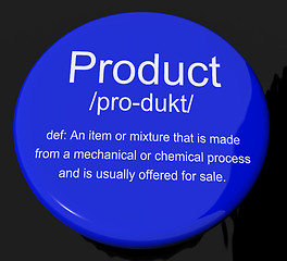 Image showing Product Definition Button Showing Goods For Sale At A Store