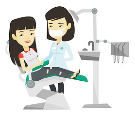 Image showing Patient and doctor at dentist office.