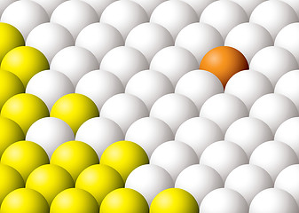 Image showing odd ball out orange