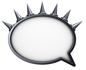 Image showing metal speech bubble