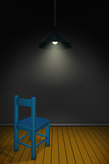 Image showing chair under lamp