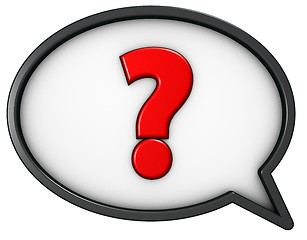 Image showing speech bubble and question mark