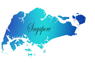 Image showing Singapore map isolated 