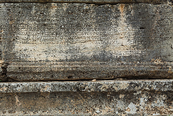 Image showing Stone plate with inscriptions in ancient city Hierapolis