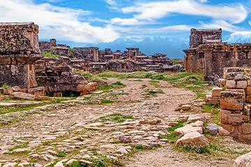 Image showing Ruins of ancient city, Hierapolis near Pamukkale, Turkey